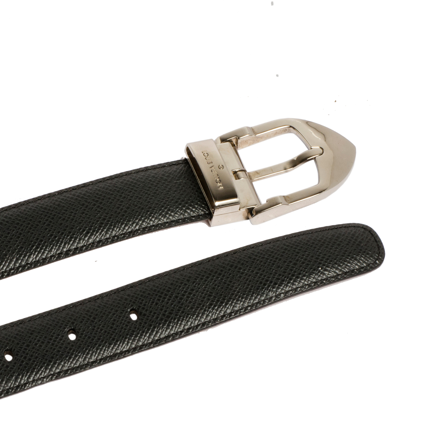 Louis Vuitton Ceinture Buckle Black Leather Belt - LabelCentric
