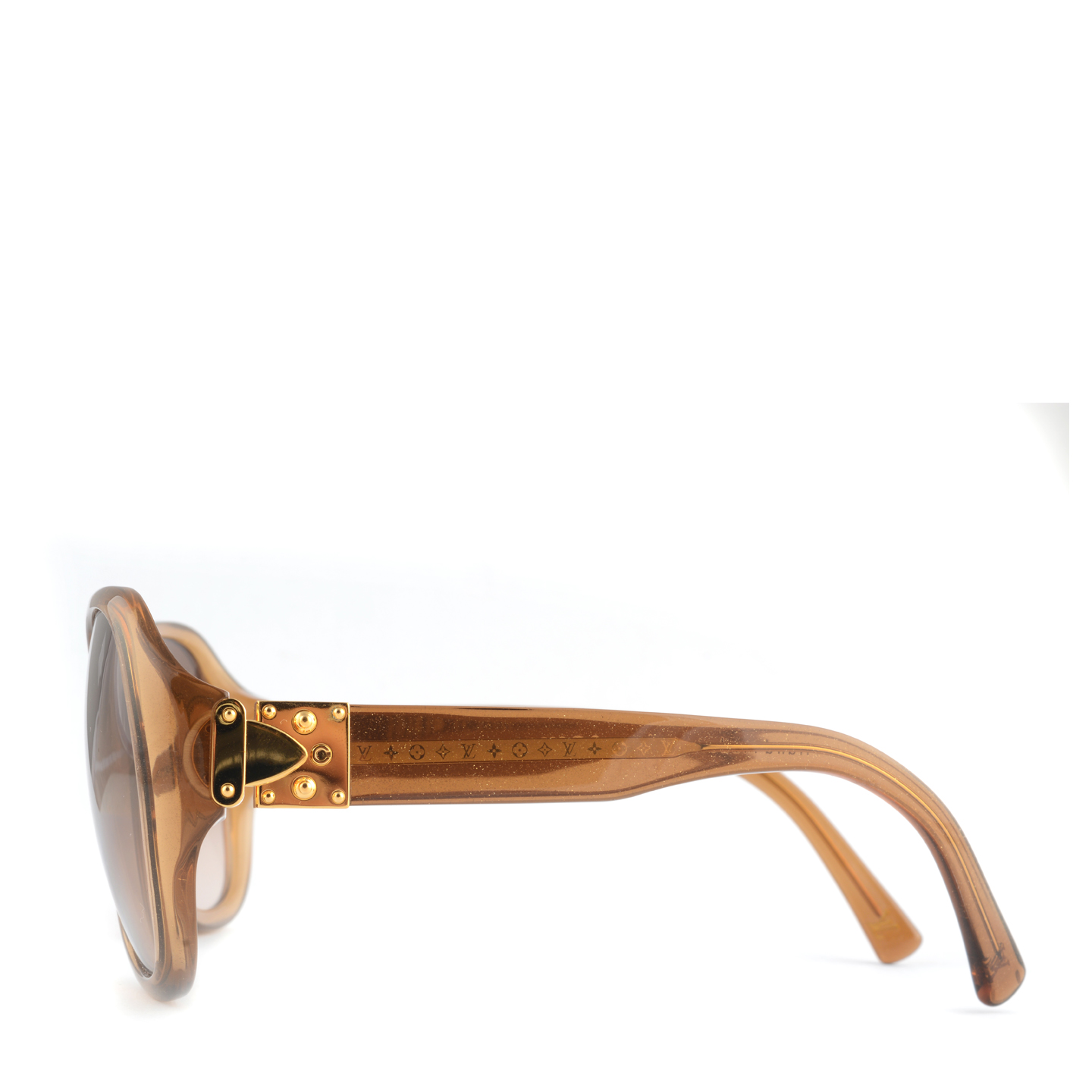 Louis Vuitton Brown Soupcon Oversized Round Sunglasses - LabelCentric