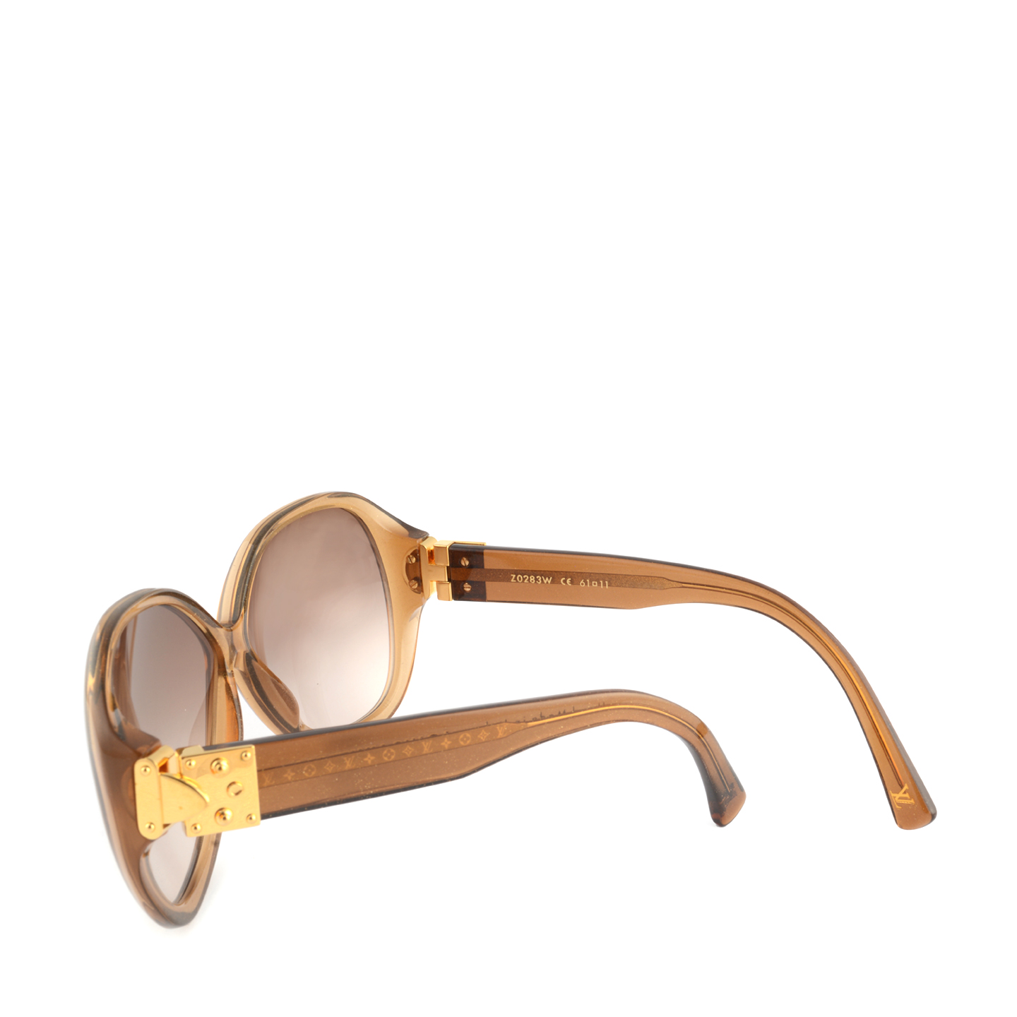 Louis Vuitton Brown Soupcon Oversized Round Sunglasses - LabelCentric