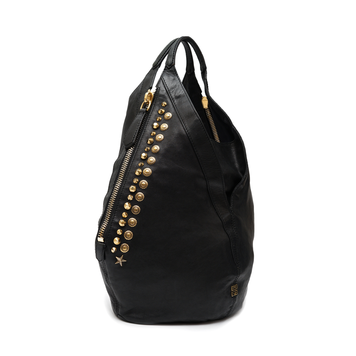 Givenchy Lambskin Studded Tinhan Hobo Black Bag - LabelCentric