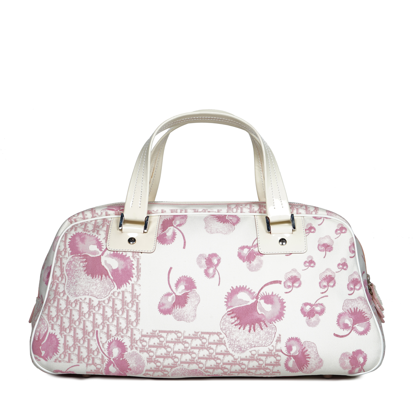 Christian Dior Pink Flower Polochon Handbag LabelCentric