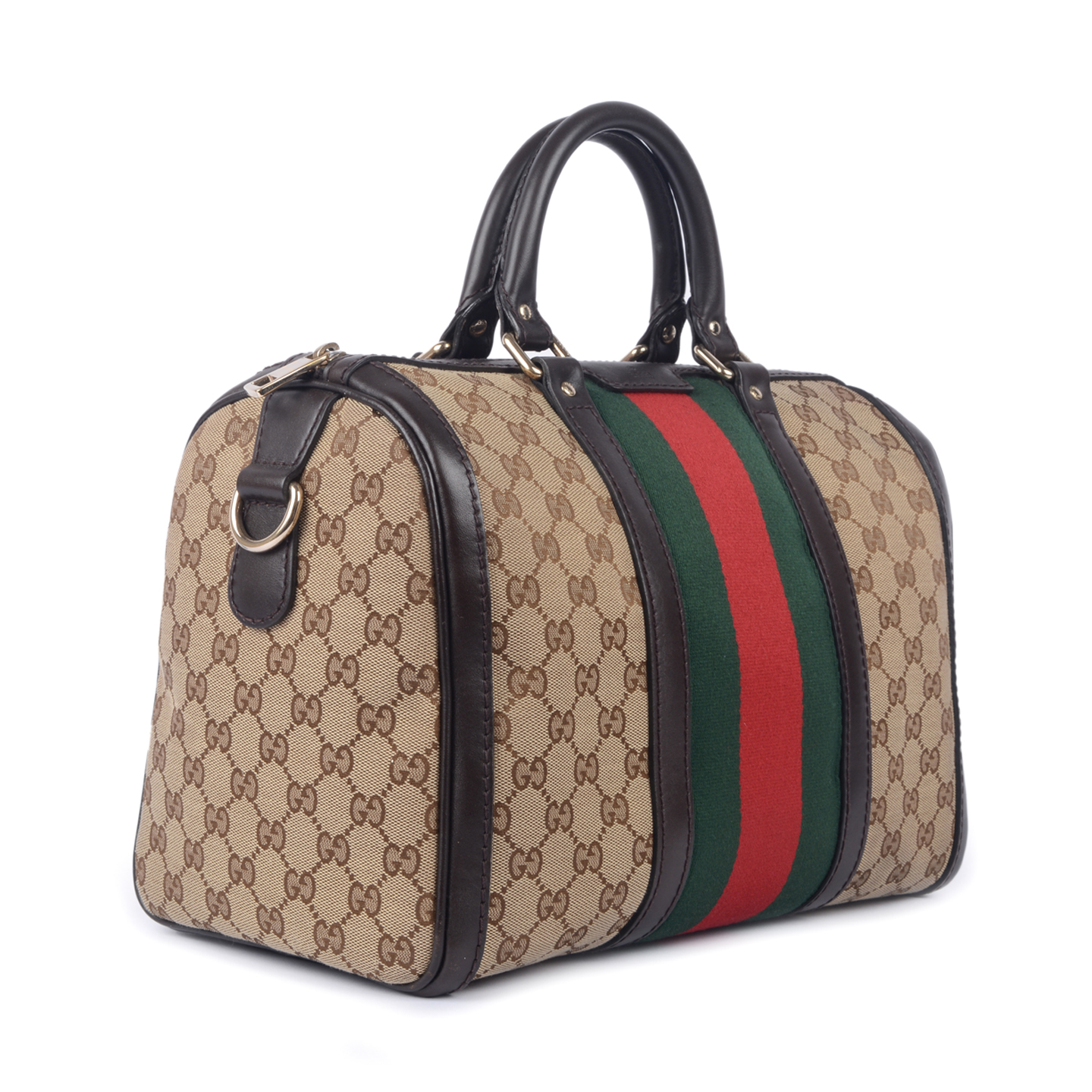 Gucci Vintage Web Original GG Boston Bag - LabelCentric