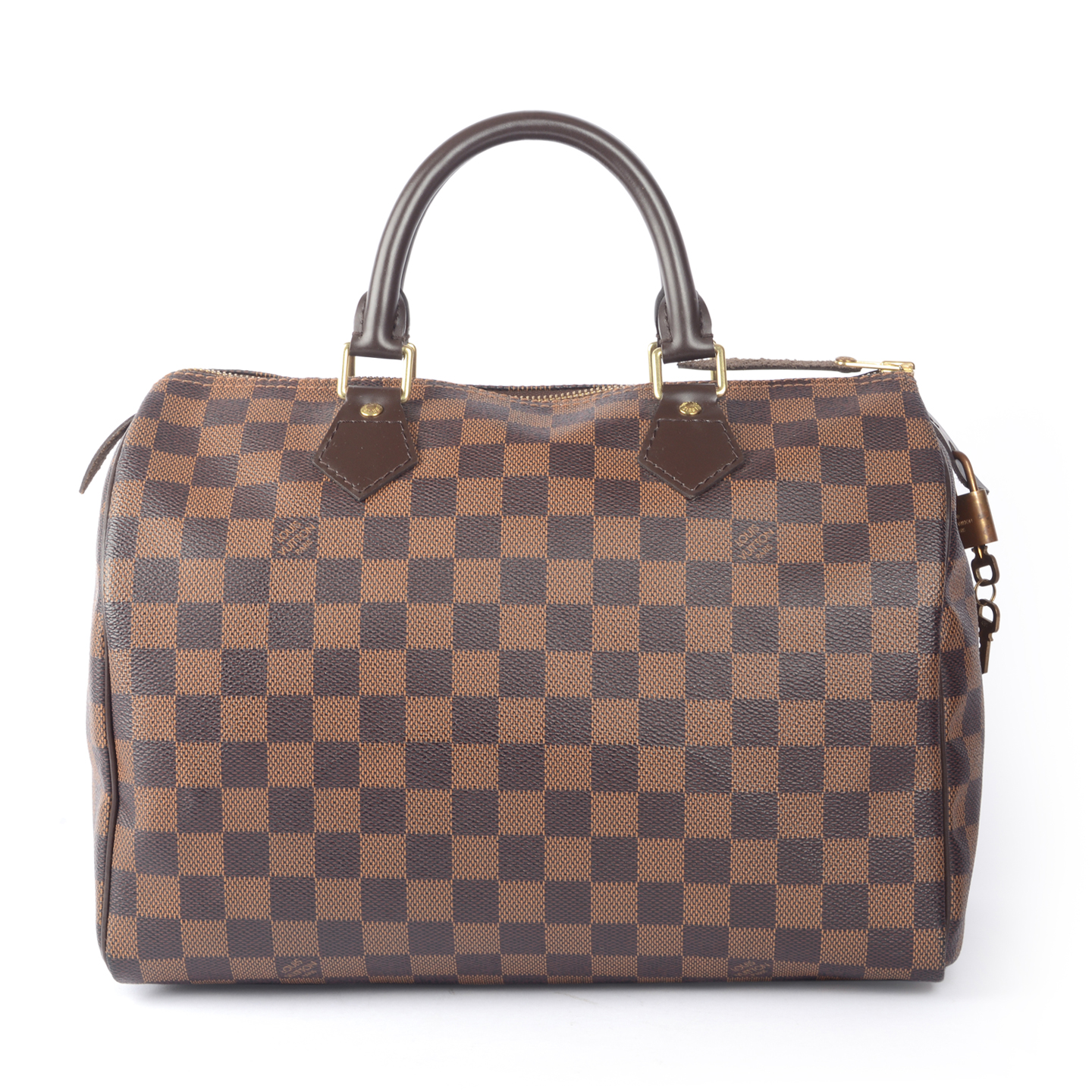 Louis Vuitton Damier Ebene Canvas Speedy 30 Bag LabelCentric