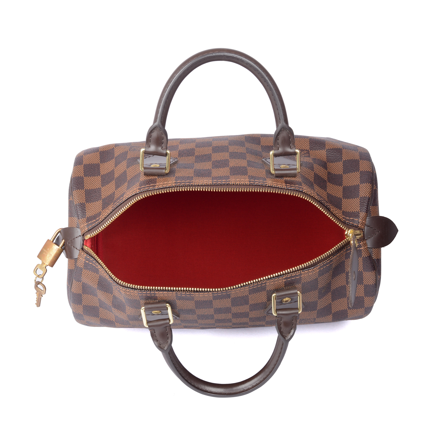 Louis Vuitton Damier Ebene Canvas Speedy 30 Bag - LabelCentric