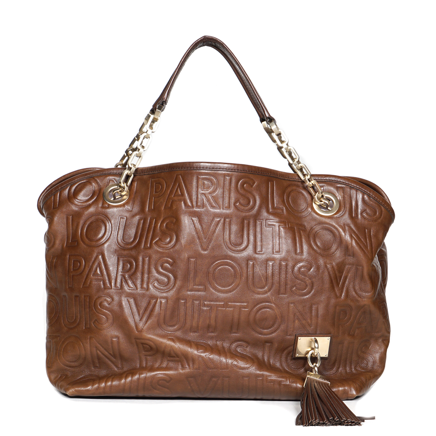 Louis Vuitton Chocolate Paris Souple Whisper PM Bag - LabelCentric