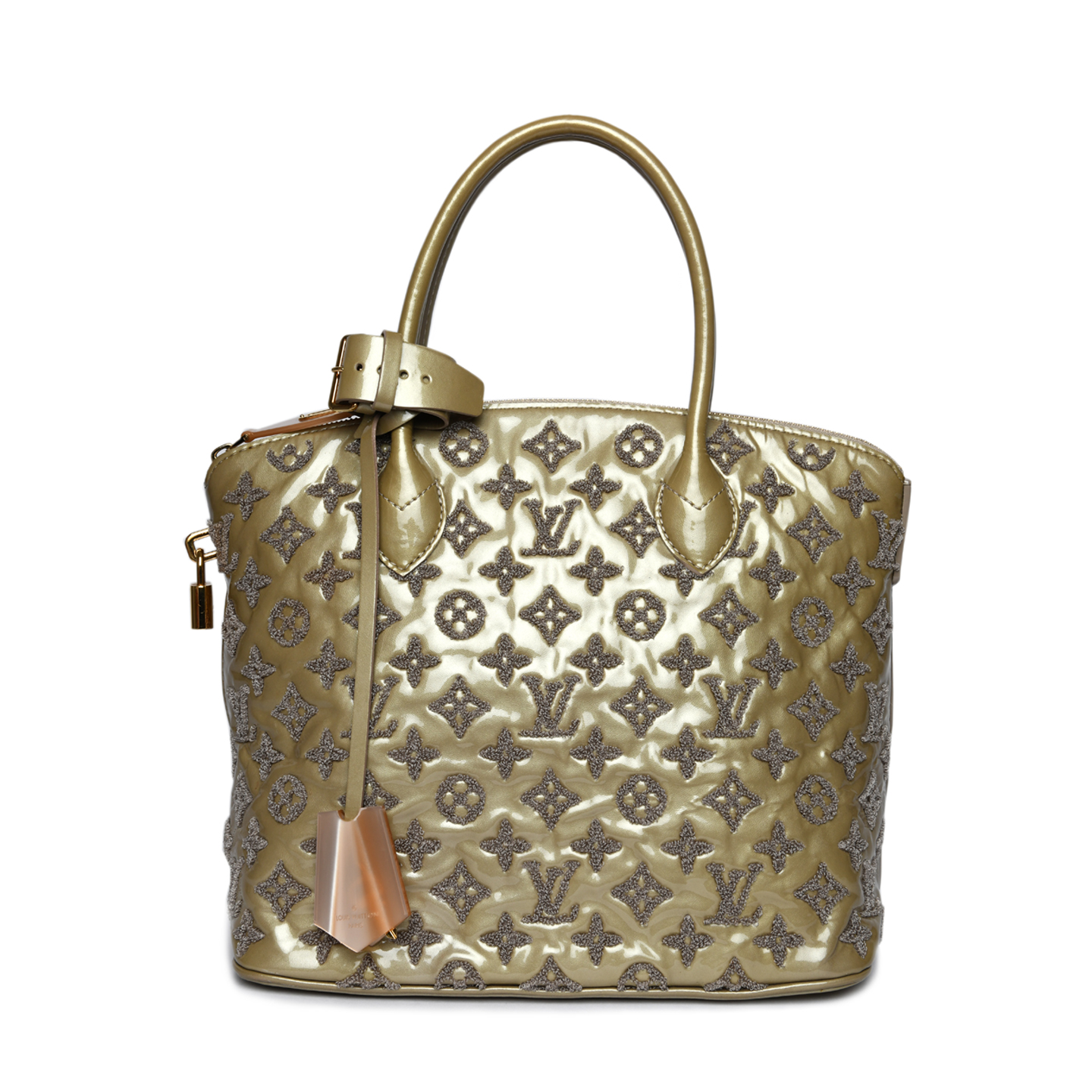 Louis Vuitton Limited Edition Gris Monogram Fascination Lockit Bag - LabelCentric