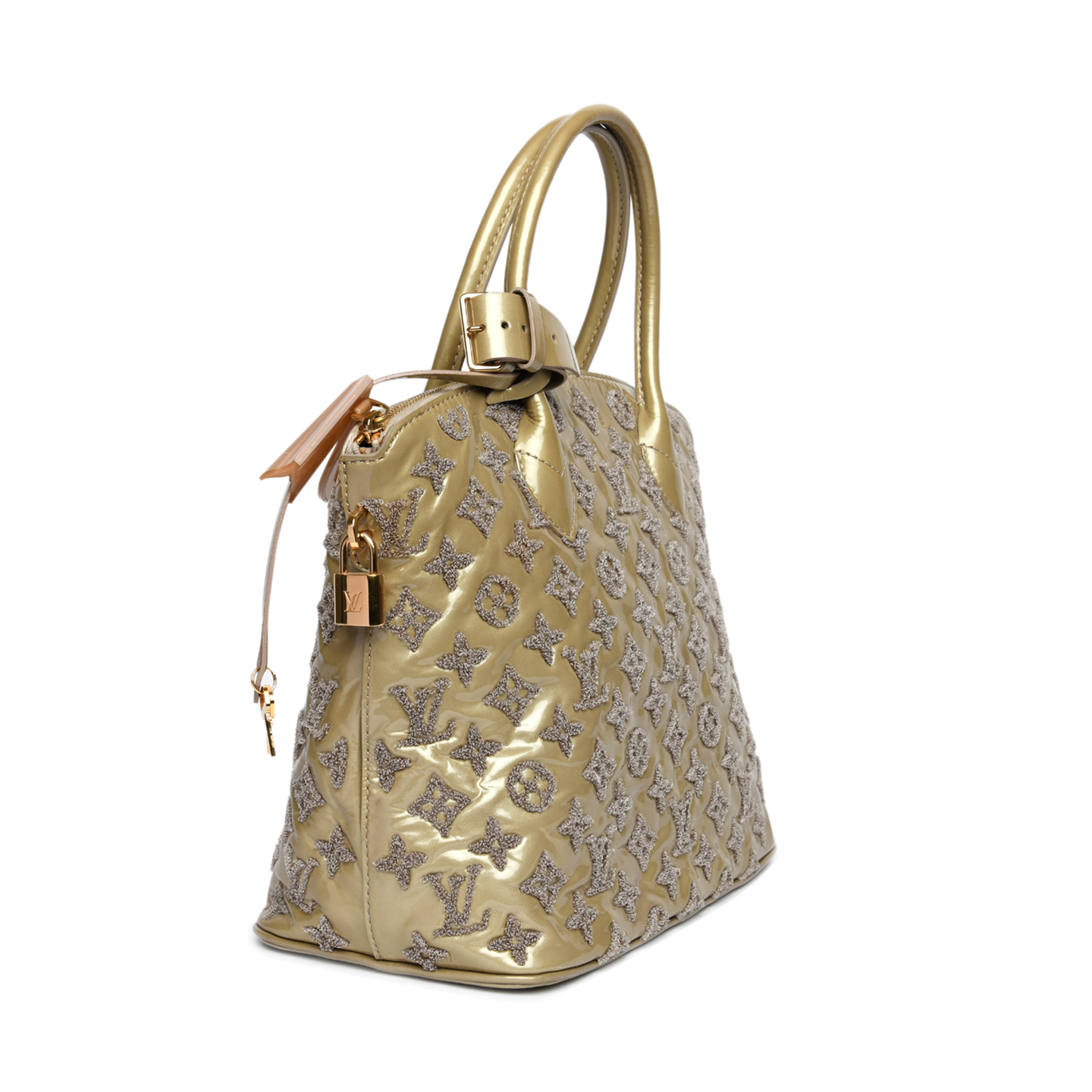 Louis Vuitton Limited Edition Gris Monogram Fascination Lockit Bag - LabelCentric