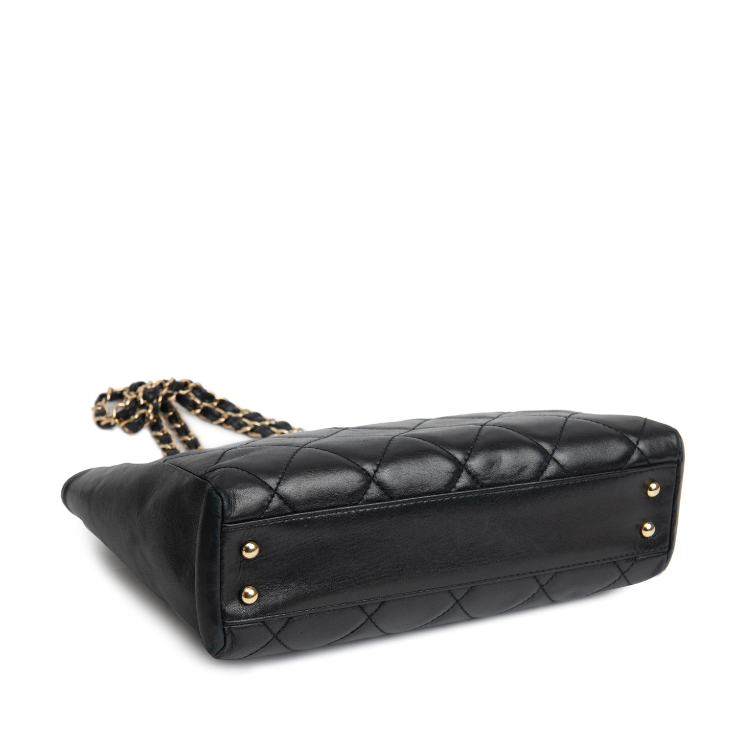 Chanel Black Quilted Lambskin Leather Shoulder Bag - LabelCentric