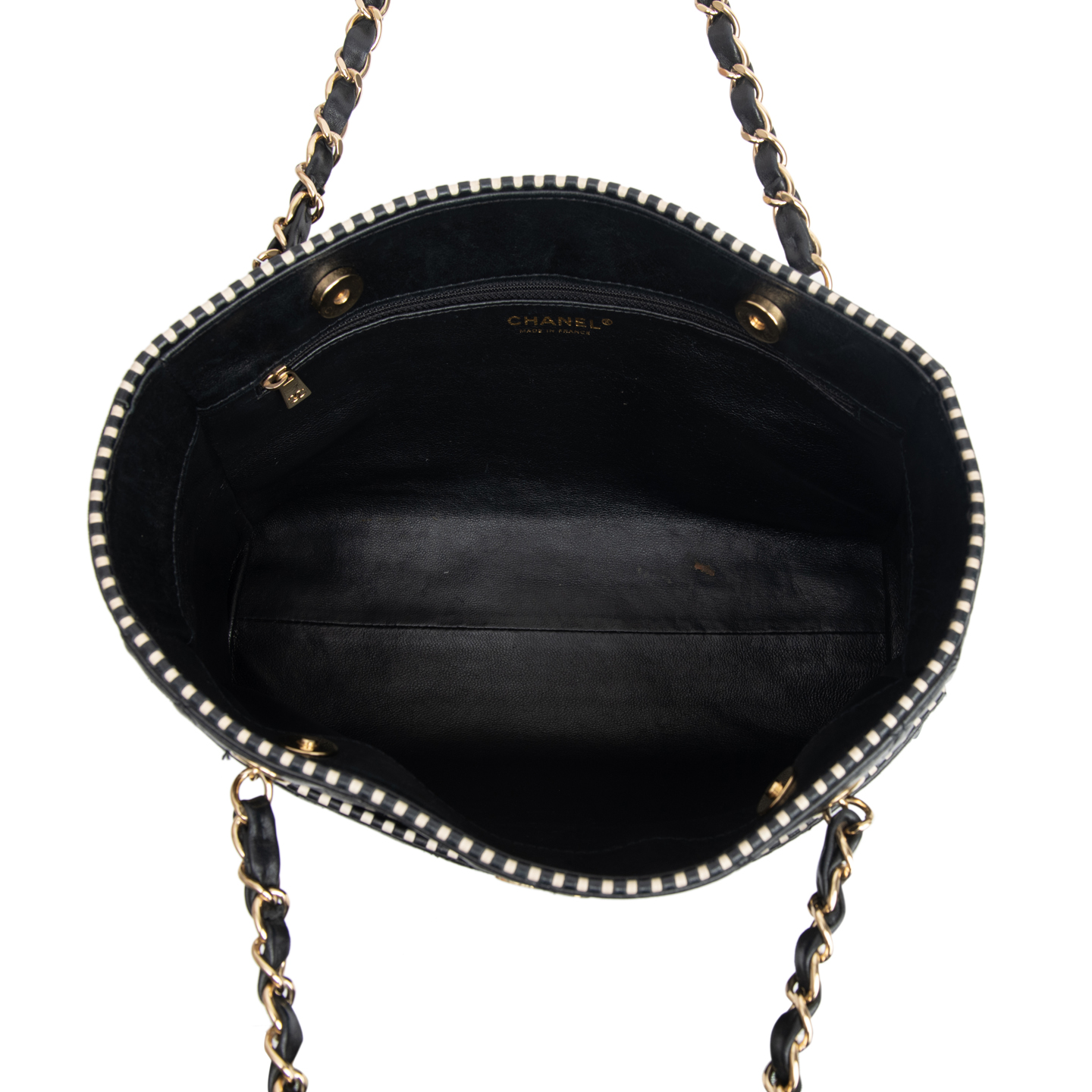 Chanel Black Leather Quilted Purse