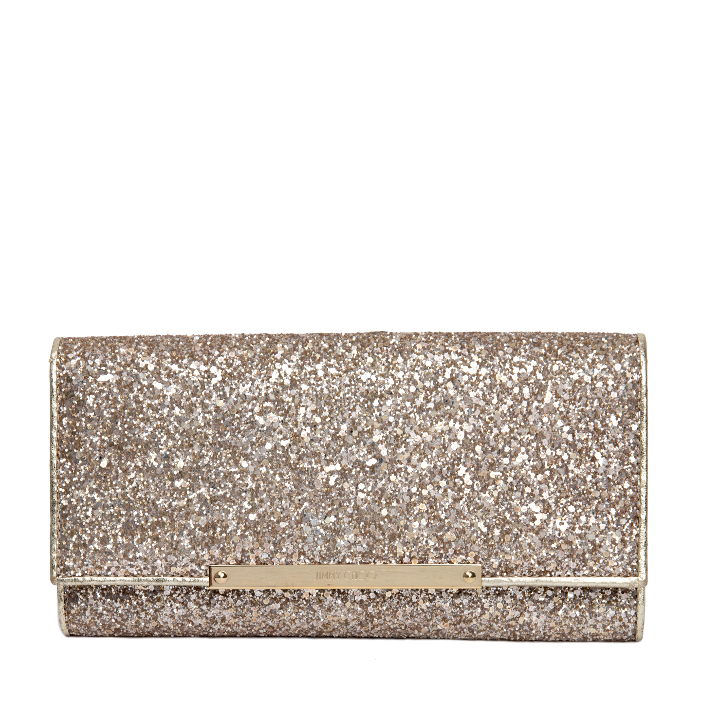 jimmy choo glitter clutch bag