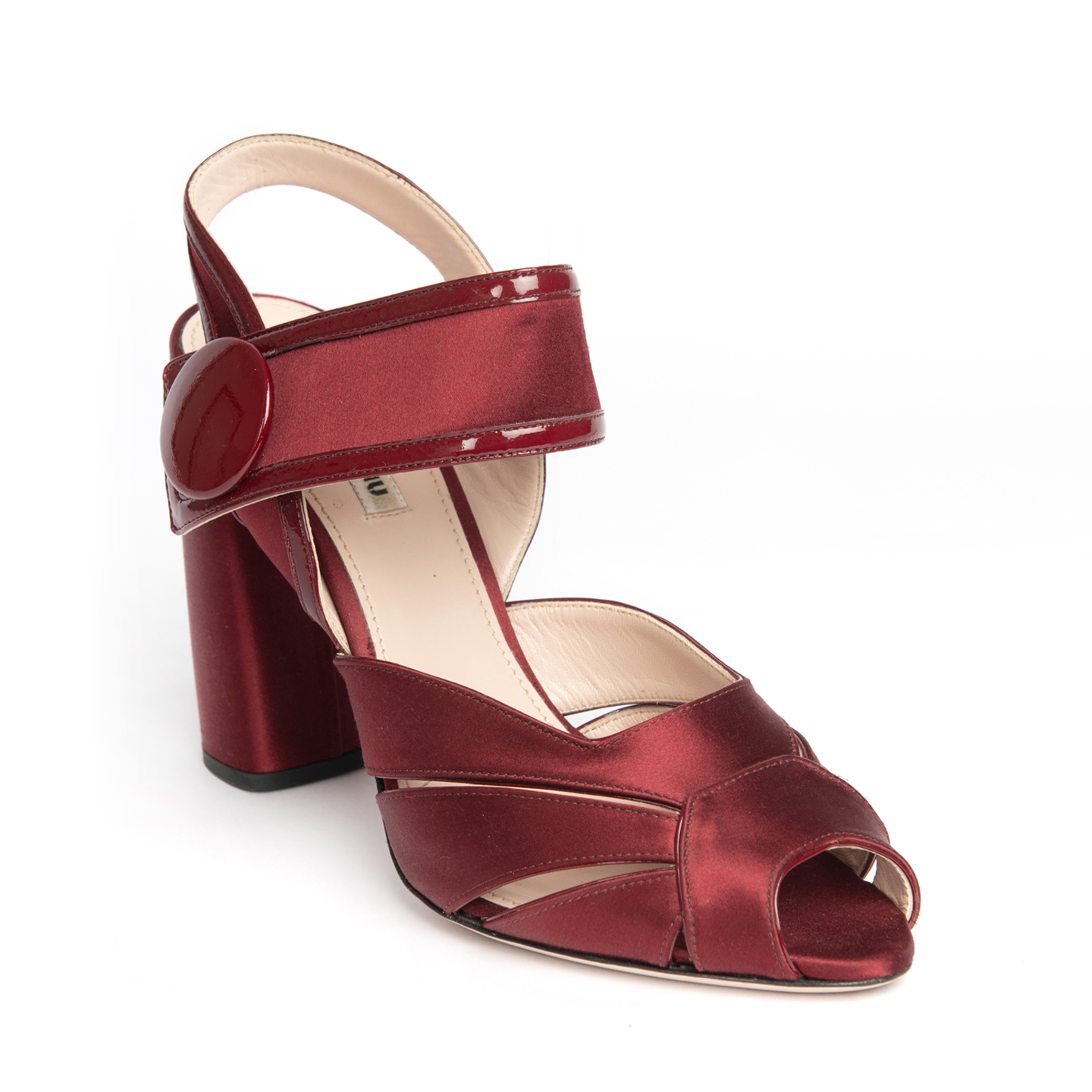 miu miu satin sandals