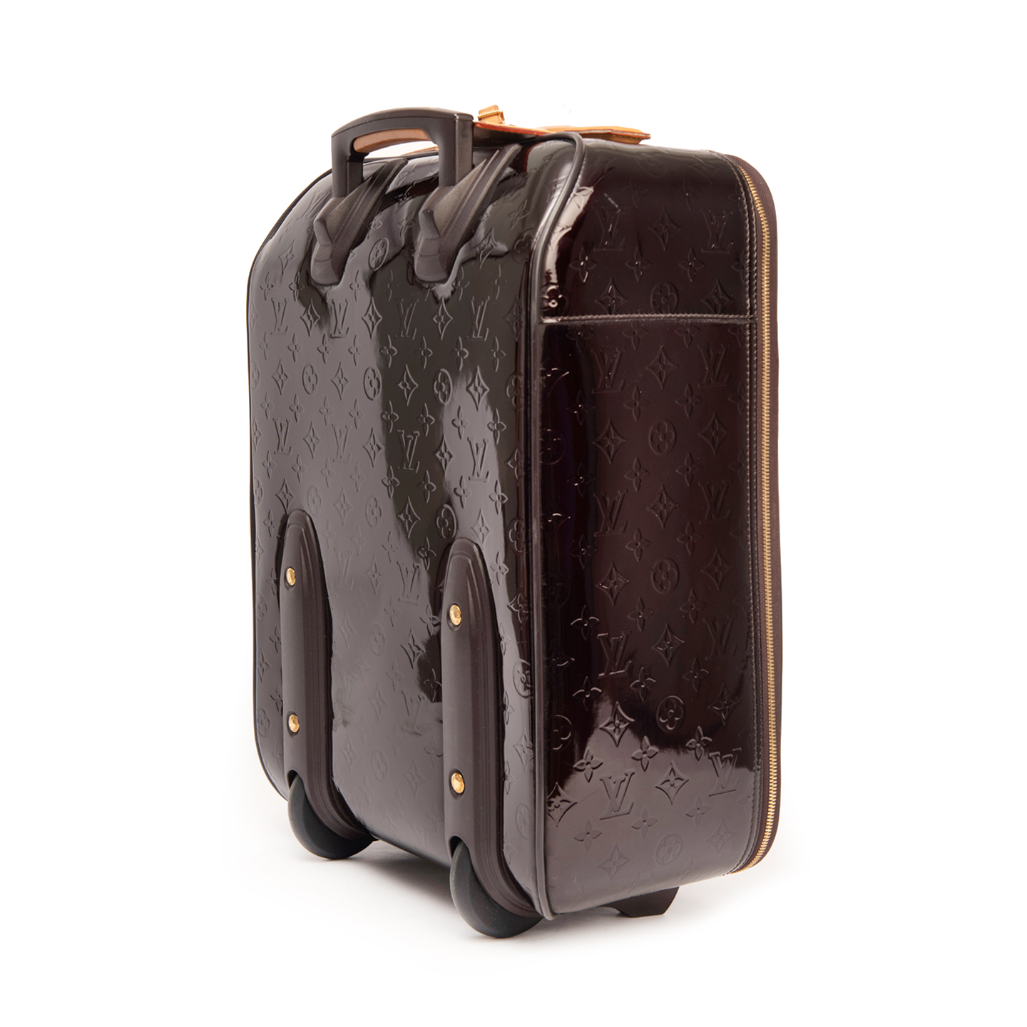 Louis Vuitton Amarante Monogram Vernis Pegase 45 Suitcase - LabelCentric