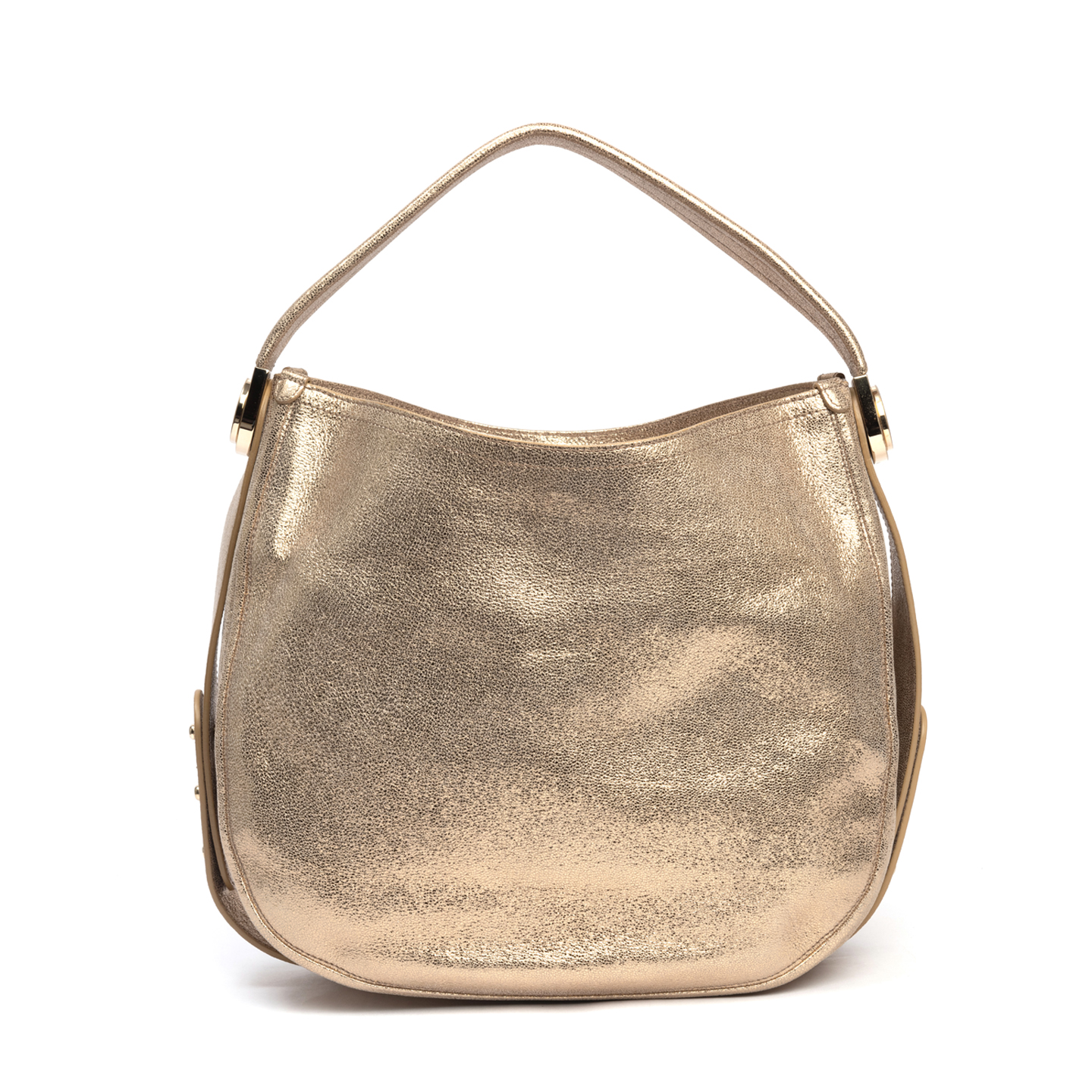 Furla Luna Gold Leather Hobo Bag LabelCentric