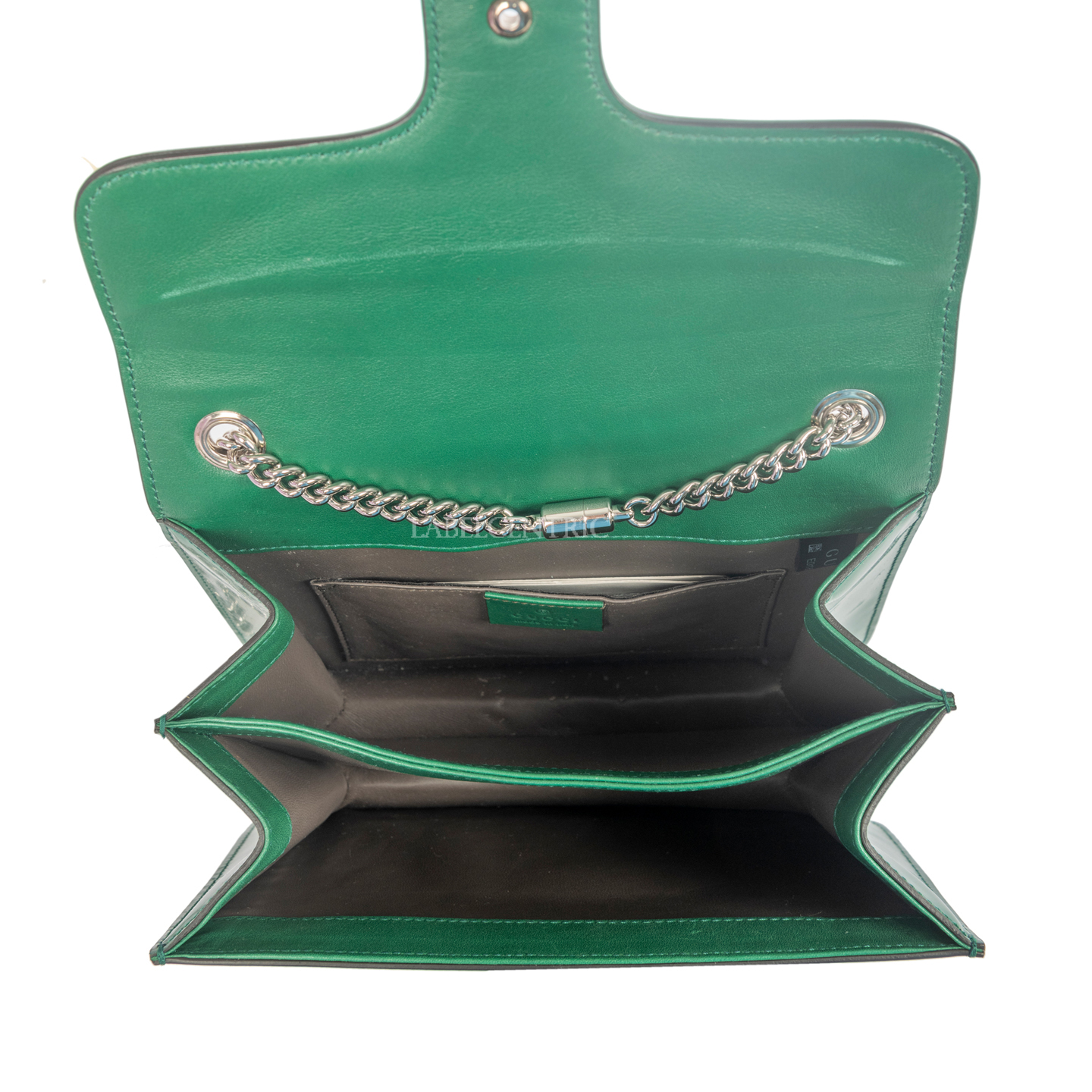 Gucci Green Polished Calfskin Leather Interlocking G Shoulder Bag ...